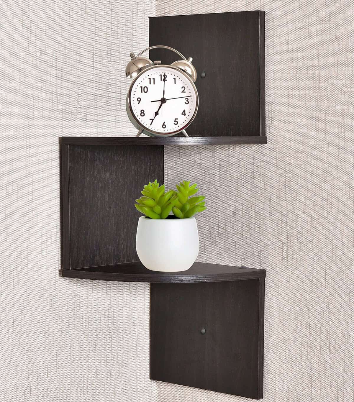 2-Tier Zig Zag Floating Shelf