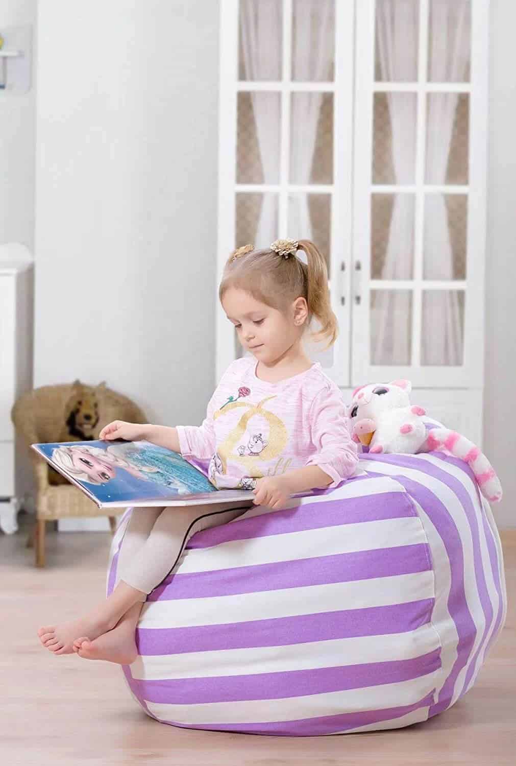 WEKAPO Stuffed Animal Storage Best Bean Bag Chair Cover