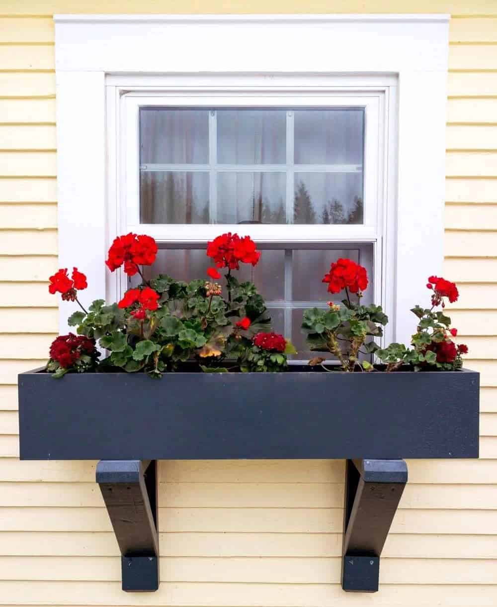 Wooden Window Box With Black Semigloss Finish