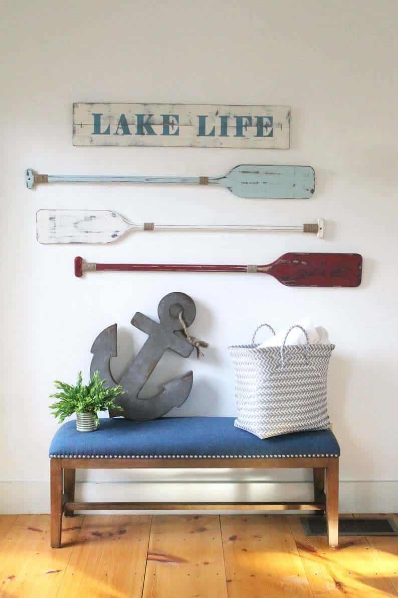 Lake Life Americana Oars Wall Art