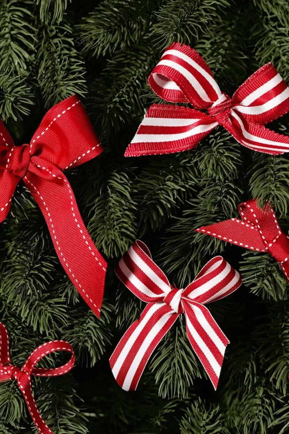 Trim Your Tree in Candy-striped Bows