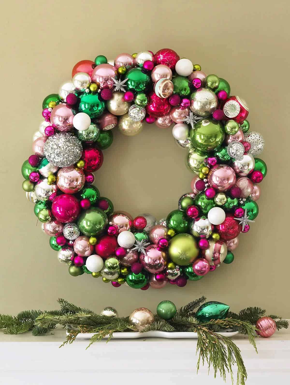 Amazing Mixed Ornament Indoor Wreath