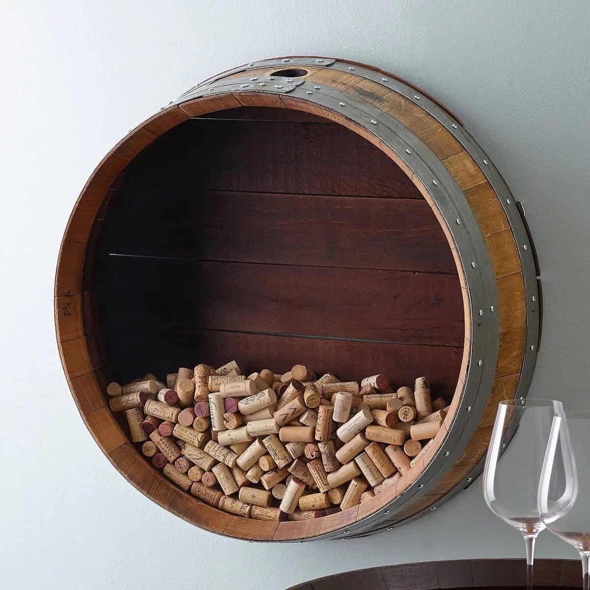 Cork and Barrel Wall Display