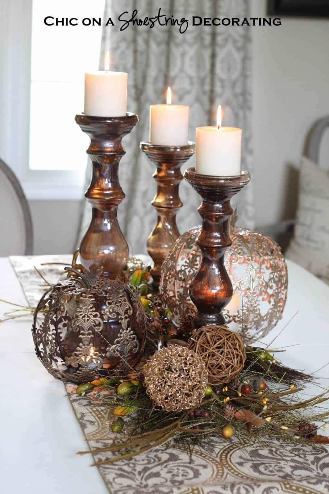 Old World Rustic Glam Centerpiece