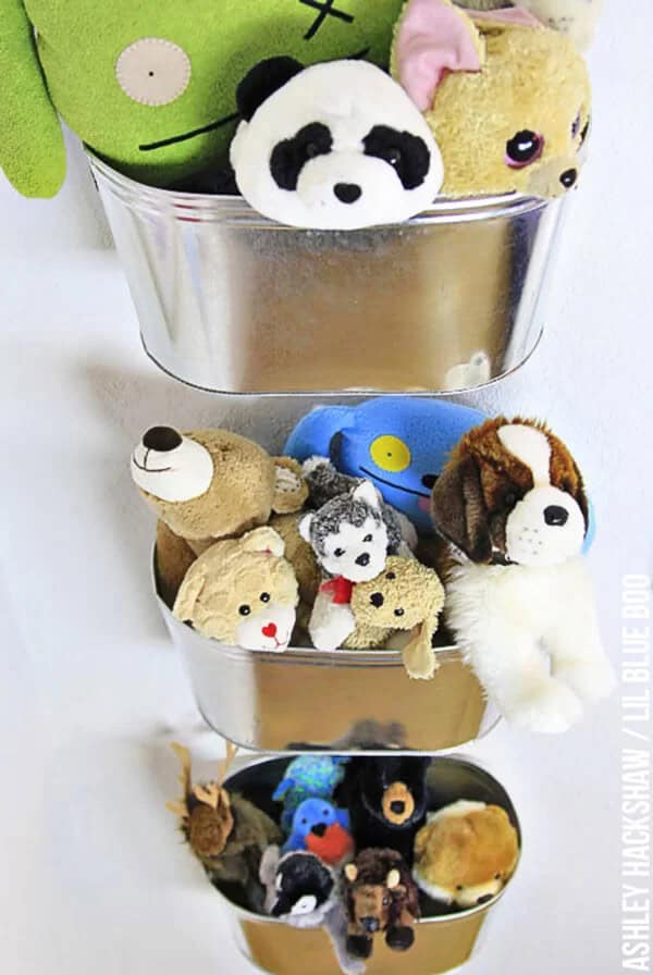 Hanging Metal Bins for Stuffed Animals