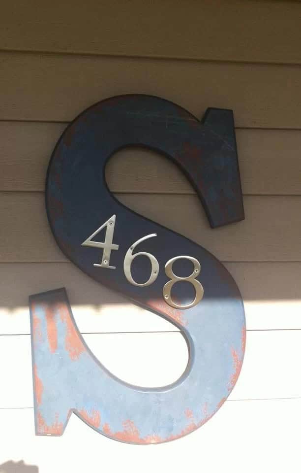 Creative House Number Ideas with Family Initials