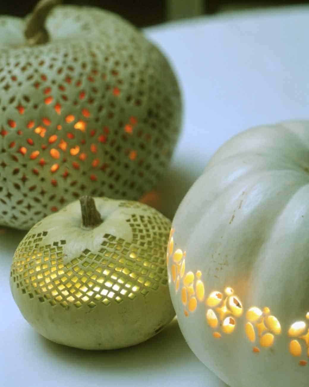 Lace Patterned Pumpkins