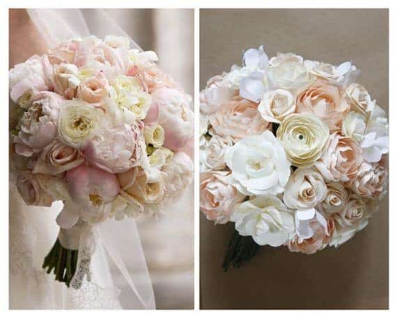 Paper Wedding Bouquet Replica