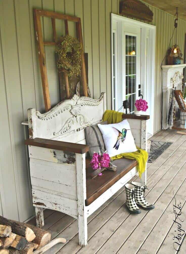 The Prettiest Shabby Chic Bench