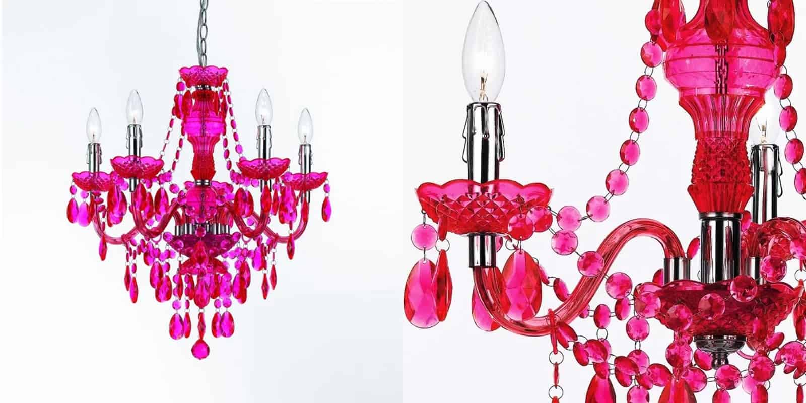 Fuchsia Mini Chandelier