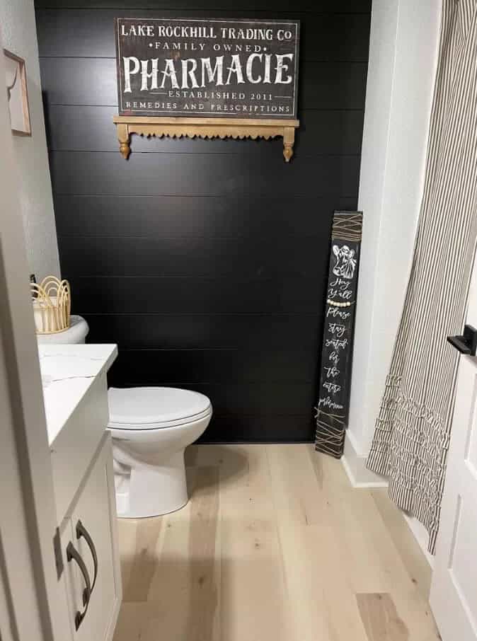 Vertical Farmhouse Floor Sign for the Bathroom