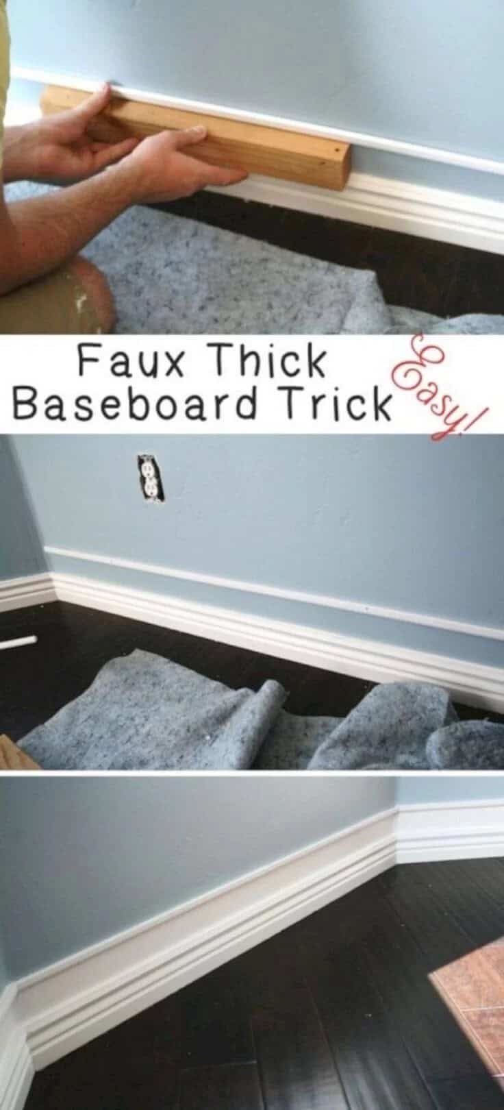 Easily Double Up Your Baseboard Trim