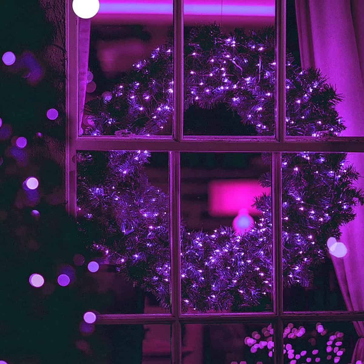 Twinkle Star 33Ft Purple LED String Lights