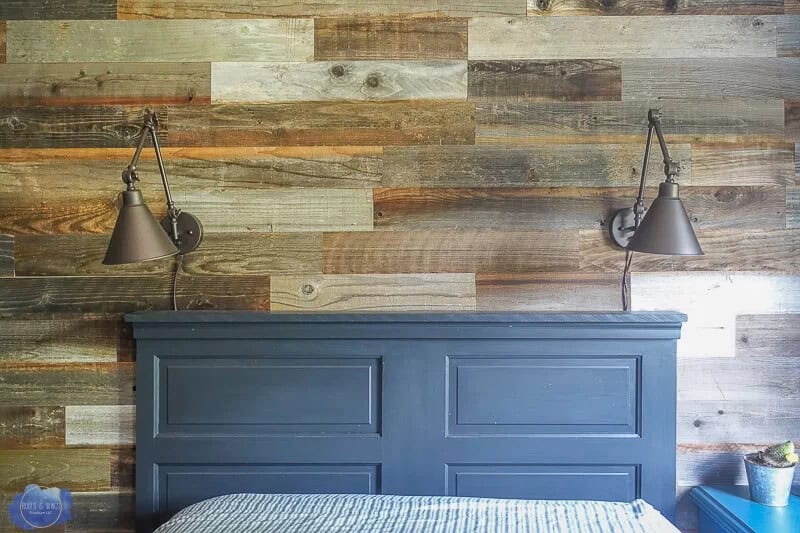 DIY Headboard from Old Wooden Door