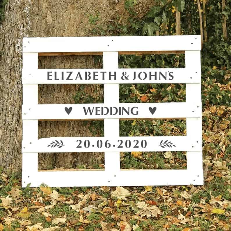 Creative Wedding Pallet Stencil Kit