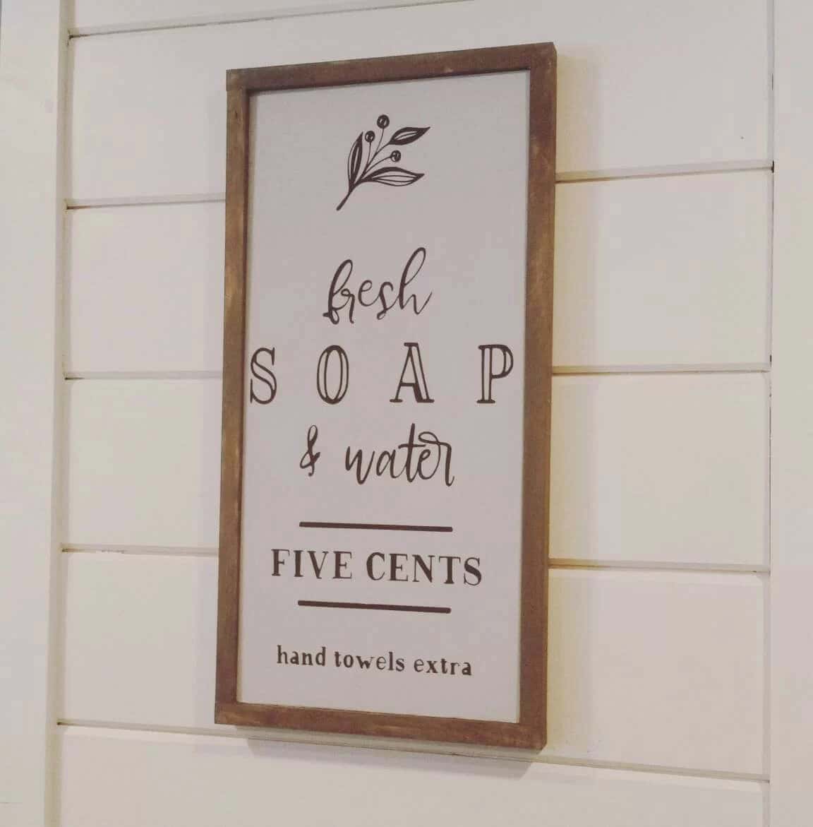 Farmhouse Bathroom Fresh Soap Sign