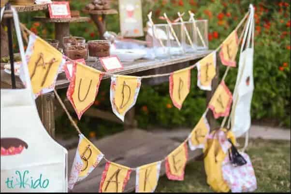 Rustic Wedding Name Banner Idea