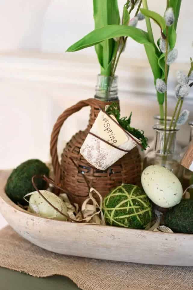 Charming Springtime Dough Bowl Display