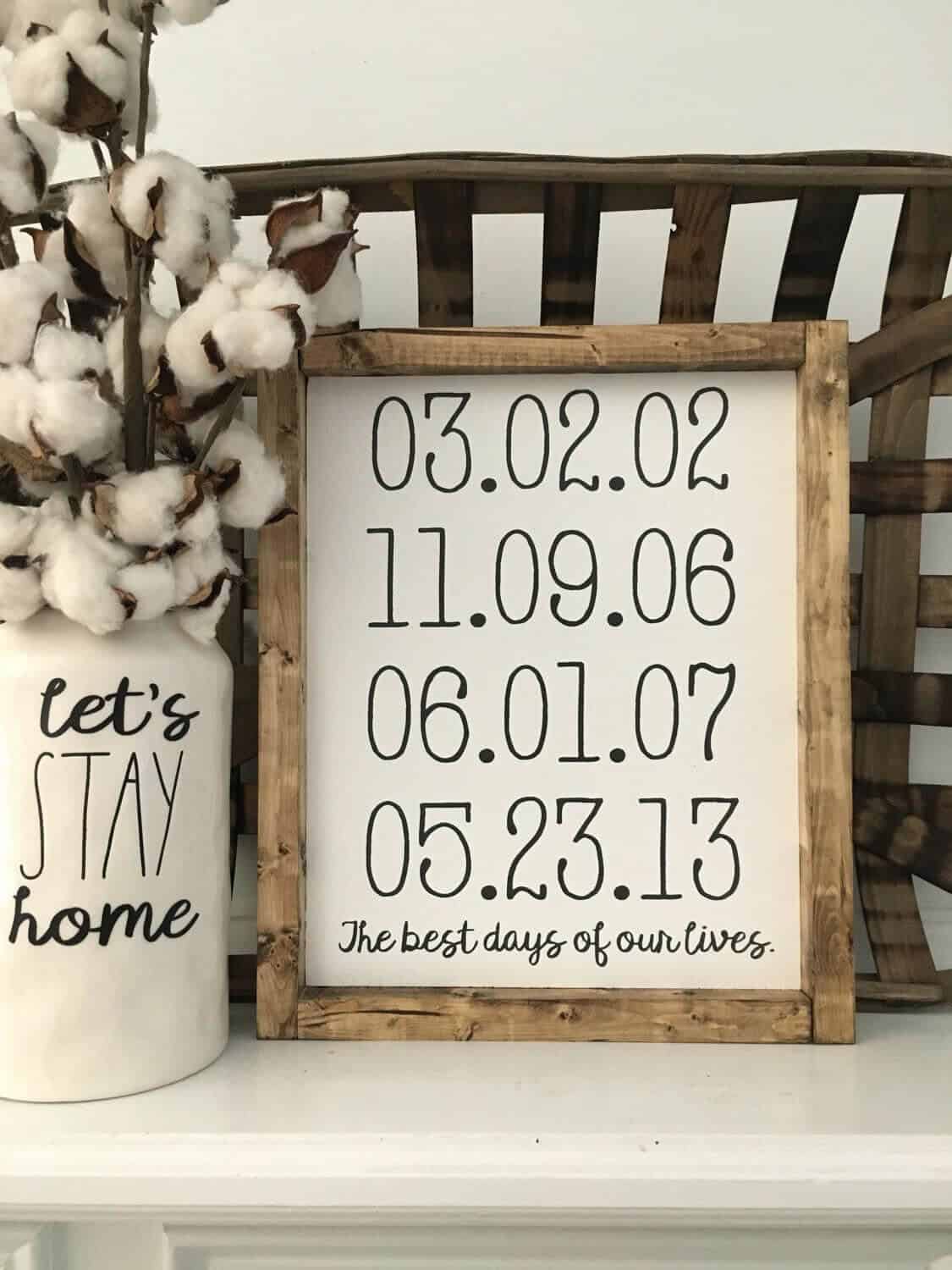 Farmhouse Decor Idea: Personalized Best Days of Our Lives Sign