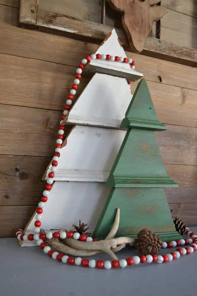 Rustic Wooden Christmas Tree Decoration