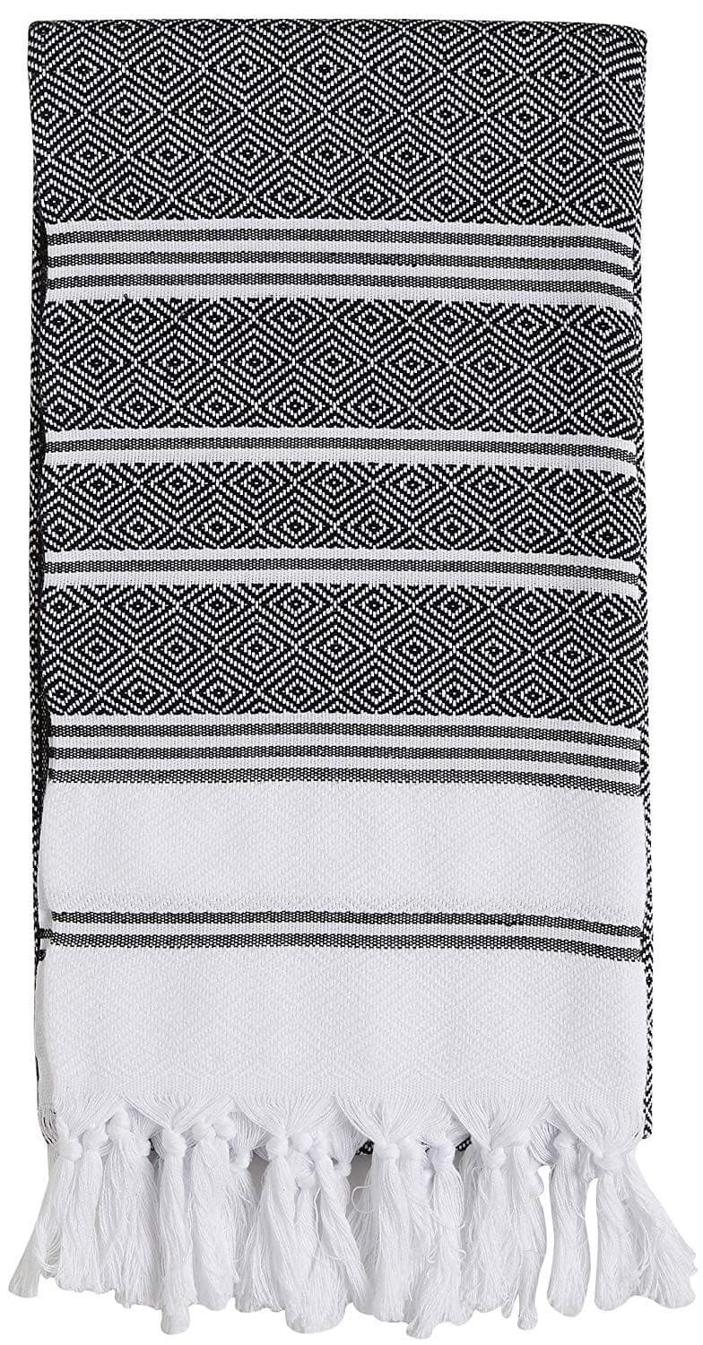 Diamond Weave Turkish Cotton Bath Beach Towel Set by BOSPHORUS