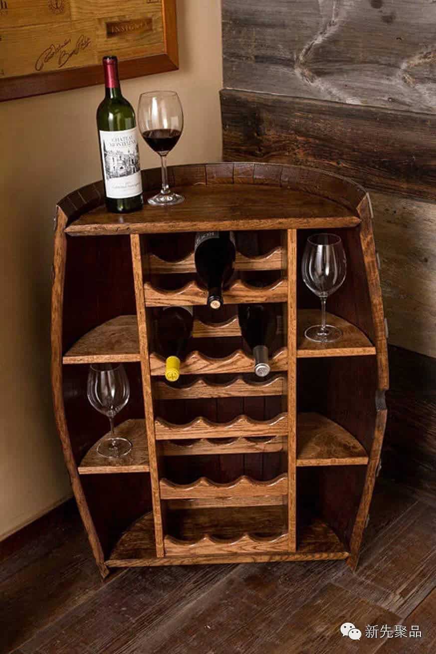 Merchant’s Cellar Repurposed Wine Barrel Bar