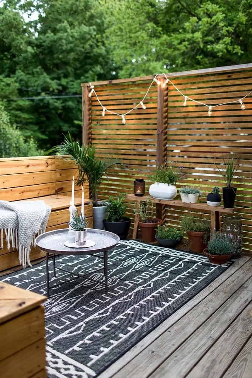 Modern Garden Seating Area with Industrial Touches