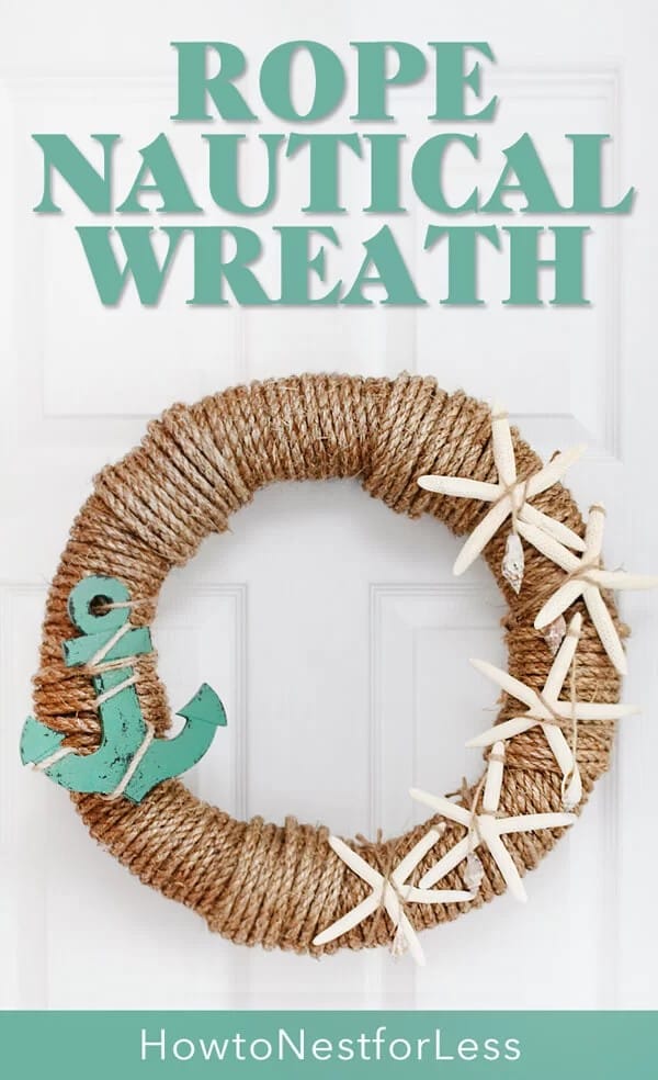 Make Your Own Nautical Wreath with Rope