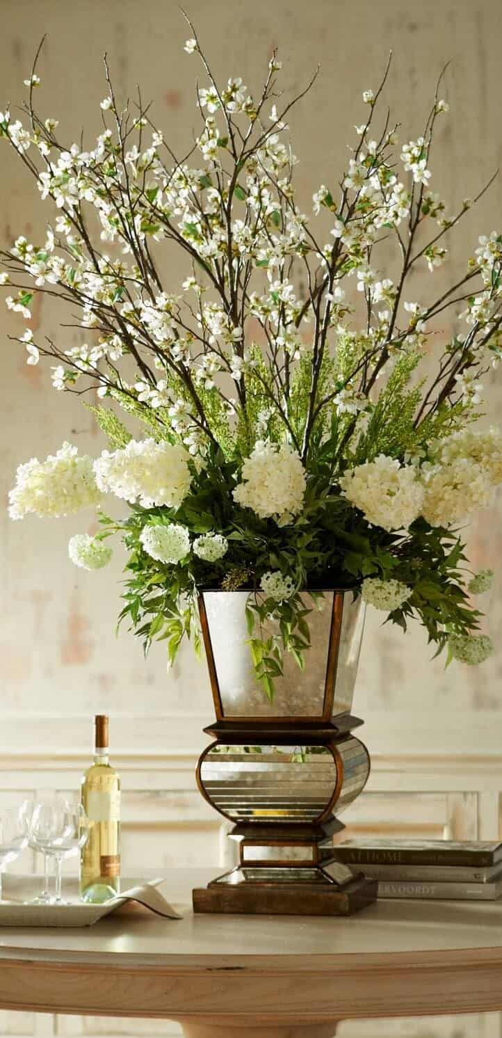 A Glamorous Floral Arrangement with an Artistic Vase