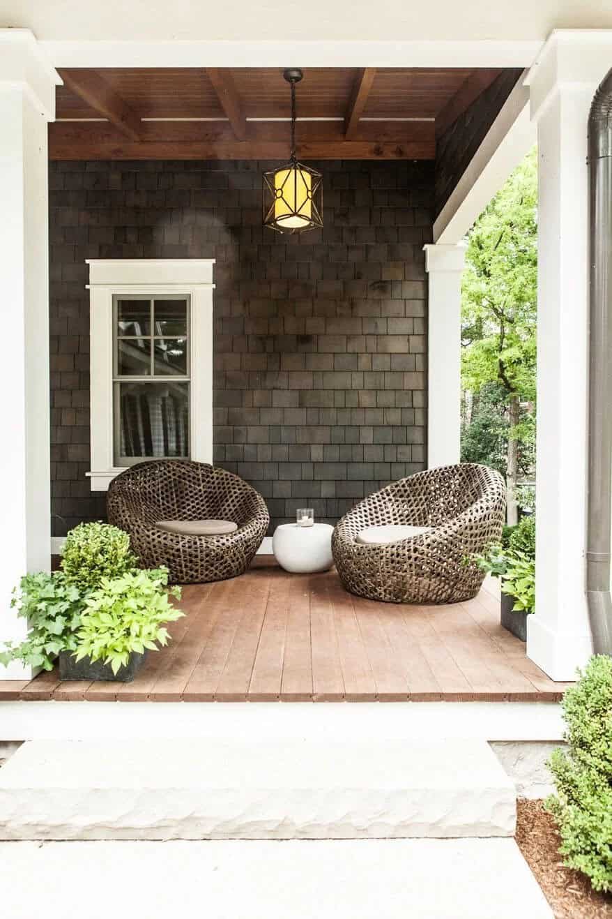 Modern Zen Porch Seating Area