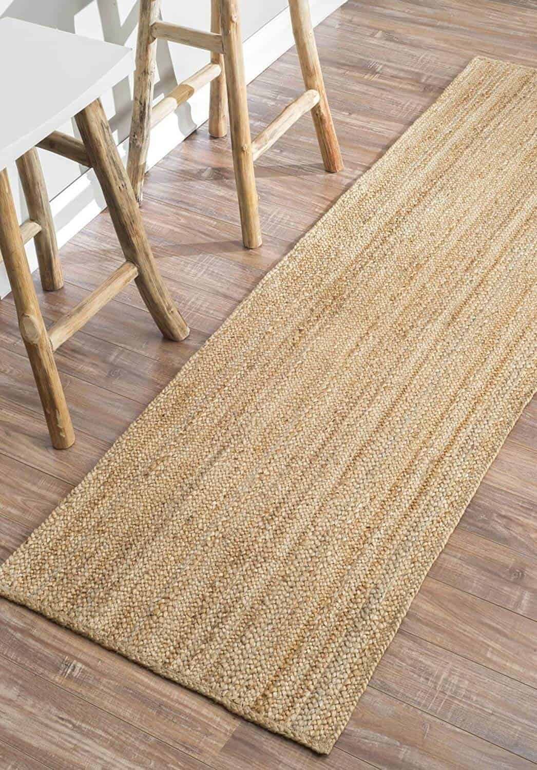 Thick Handwoven Wicker Runner Rug