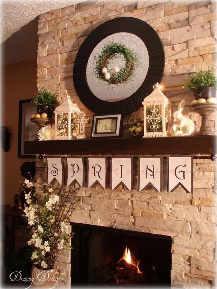 Bring Spring Indoors with Cheery Mantel Décor