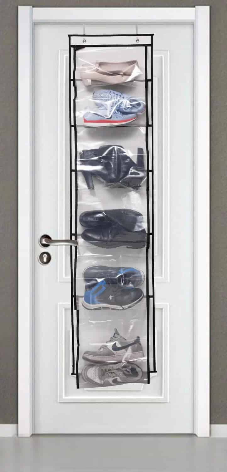 Clear Door Hanging Shoe Holder