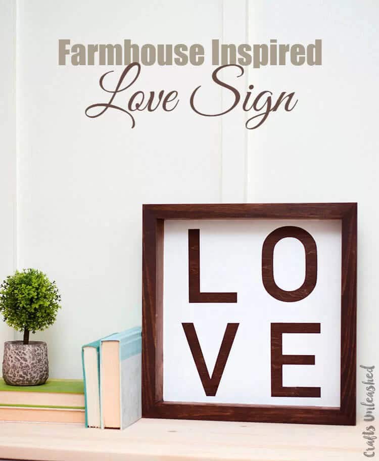 Farmhouse Wood Love Shadow Box