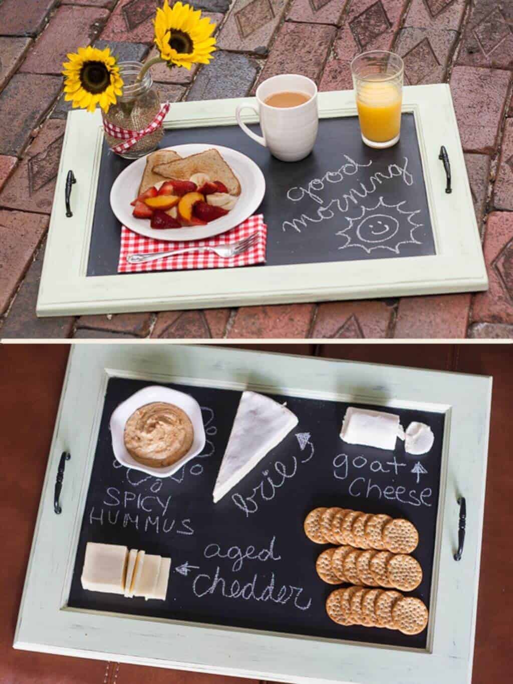 Impress Guests with Chalkboard Serving Tray