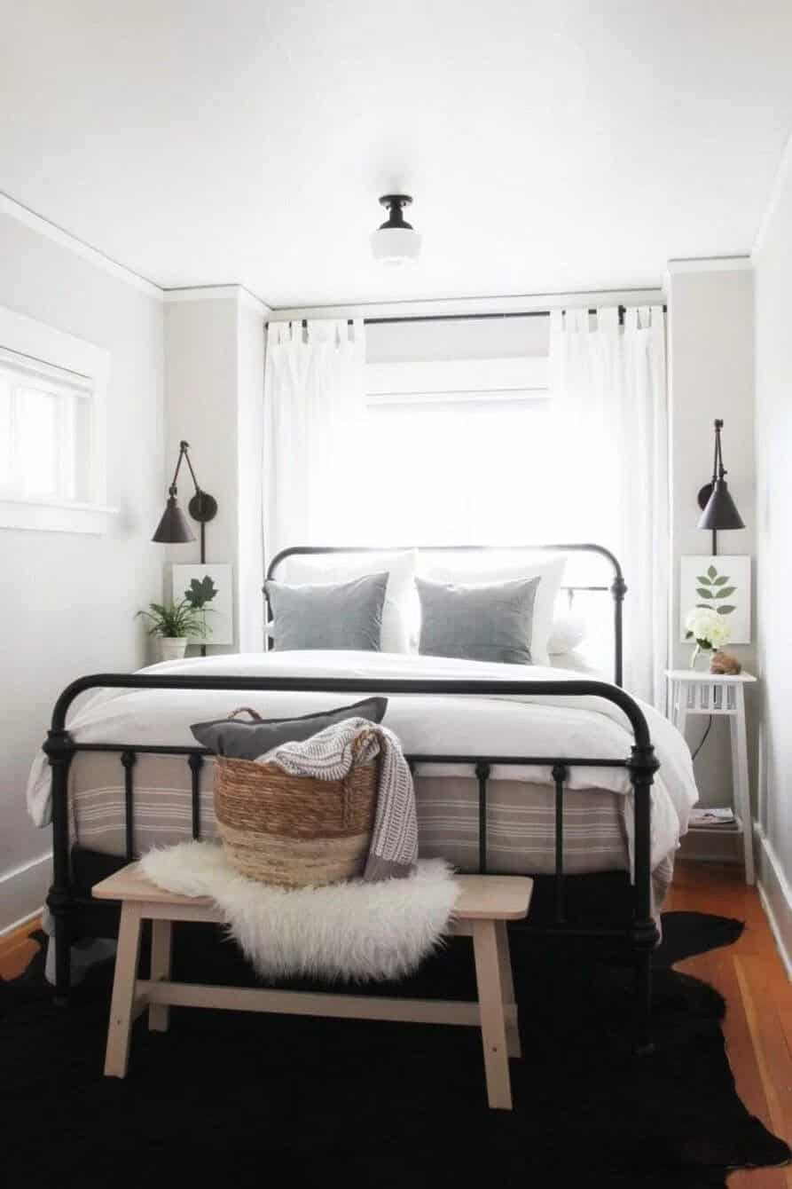 Small Bedroom Flooded with Natural Light