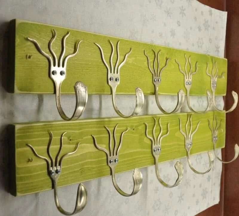 Bright and Fun Antique Fork Hanging Hooks